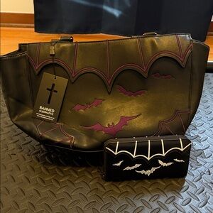 Alternative Black and Purple Handbag